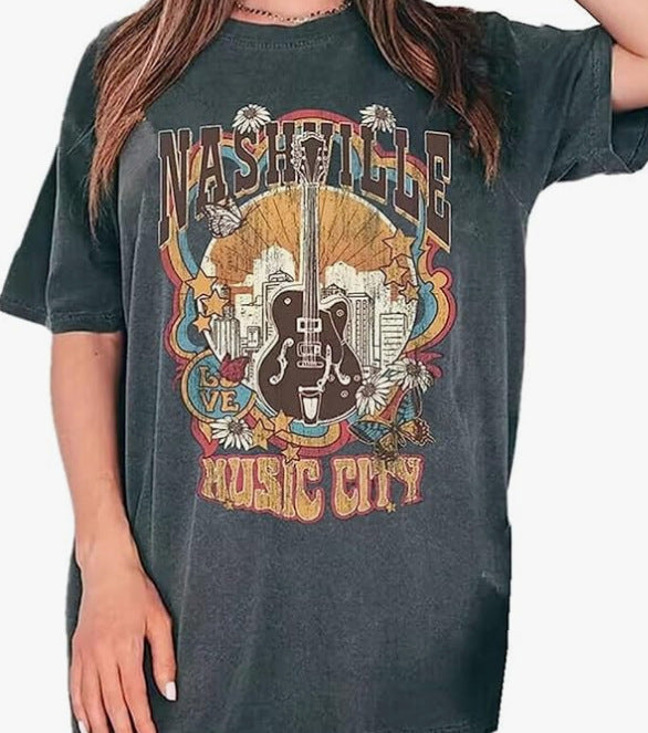 OVERSIZE Printed Colored Cotton T-shirt - My Store