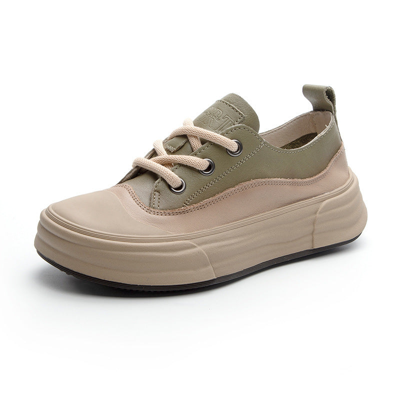 Women's Fashion Leather Casual Platform Sneakers - My Store