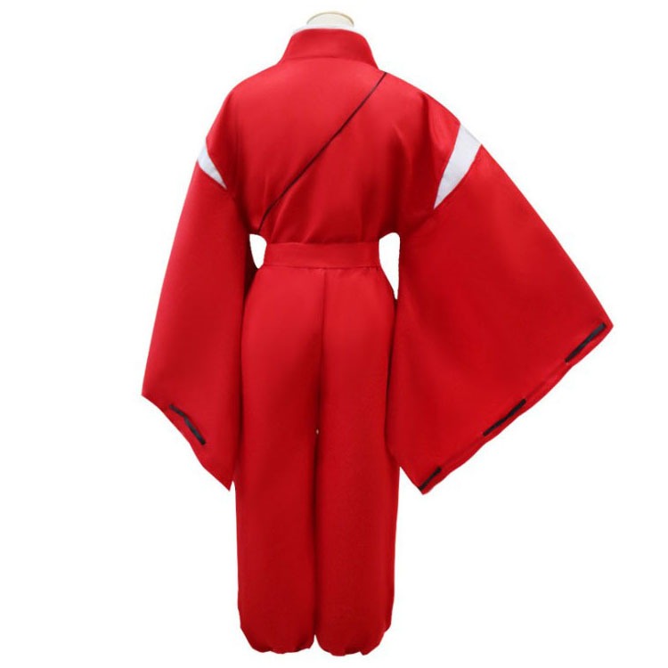 Anime Inuyasha cosplay costume red Japanese kimono men's robe costume Halloween party - My Store