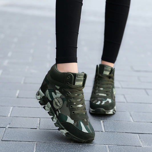 Women's Casual Camouflage Increased Sneakers - My Store