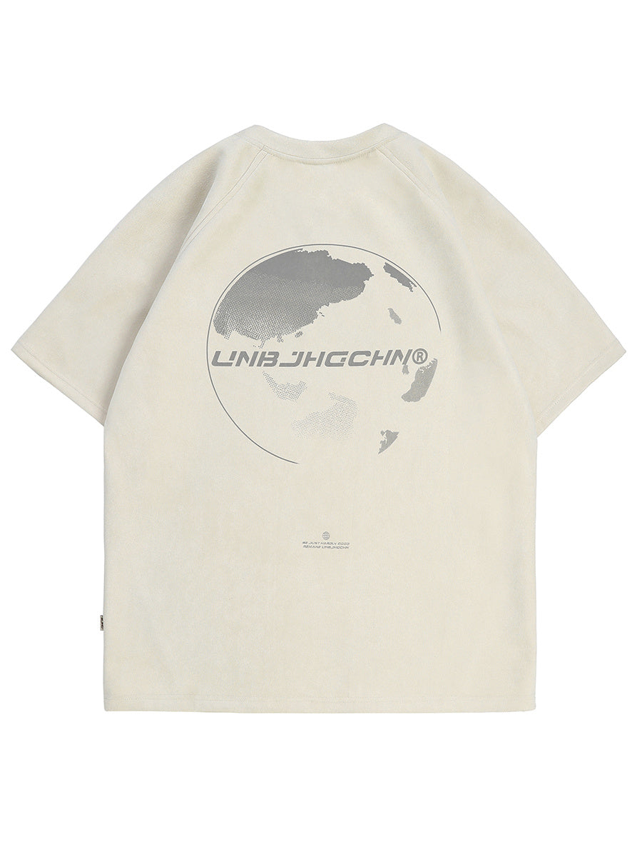 Summer Plus Size OVERSIZE Loose Suede T-shirt Short Sleeve Top - My Store