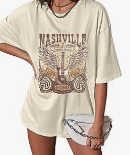 OVERSIZE Printed Colored Cotton T-shirt - My Store