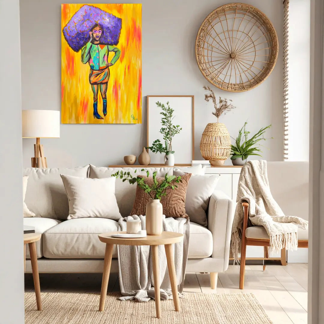 Trapezoid Goddess – 30"x40" Original Acrylic Painting on Canvas - My Store